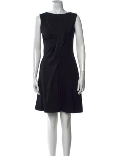 Pre-owned Jil Sander Square Neckline Mini Dress In Black