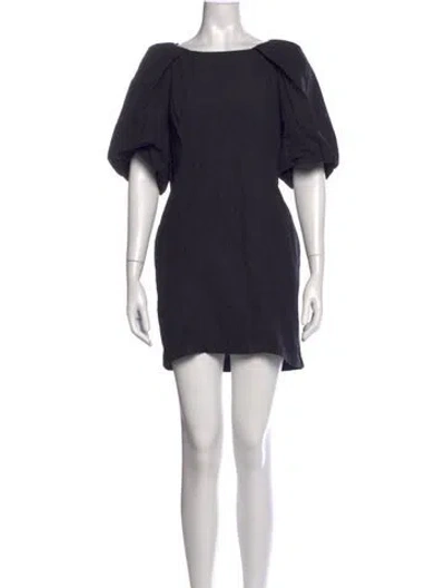 Pre-owned Jil Sander Square Neckline Mini Dress In Blue