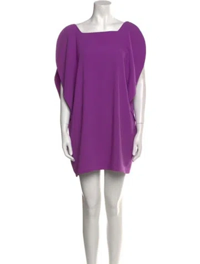 Pre-owned Jil Sander Square Neckline Mini Dress In Purple