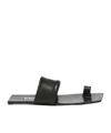 Jil Sander Square Open-toe Leather Sandals In Black