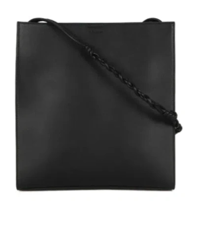 Jil Sander Square Shoulder Bag In Black