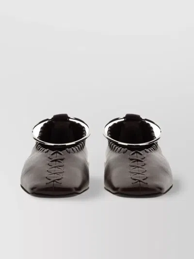 Jil Sander Square Toe Ballerina Silver Ring