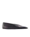 Jil Sander Woman Ballet Flats Black Size 10 Soft Leather In Black