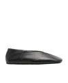 Jil Sander Woman Ballet Flats Black Size 10 Soft Leather In Black