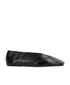 Jil Sander Woman Ballet Flats Black Size 10 Soft Leather In Black