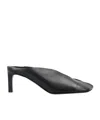 Jil Sander 70 Nappa Leather Mules In Gray