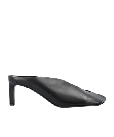 JIL SANDER JIL SANDER SQUARE-TOE HIGH-HEEL MULES
