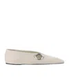 Jil Sander Square-toe Slip-on Ballerina Shoes In Nude