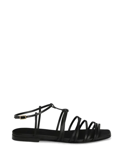 Jil Sander Square-toe Sandals In Black