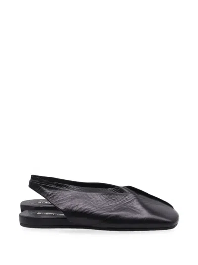 Pre-owned Jil Sander Square-toe Slingback Ballet Flats In Black