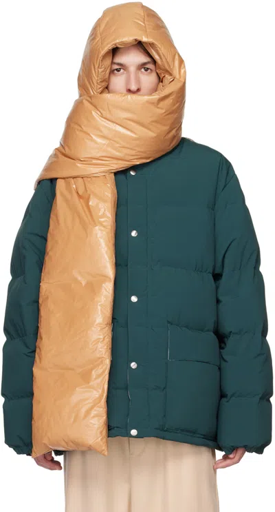 Jil Sander Ssense Exclusive Beige Hood Down Scarf In 231 Light/pastel B