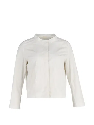 Pre-owned Jil Sander Stand Collar Cropped Jacket In White
