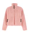 Jil Sander Teddy-effect Zip-front Jacket In Pink