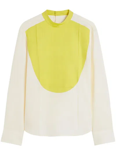 Jil Sander Stand-up Collar Shirt In White