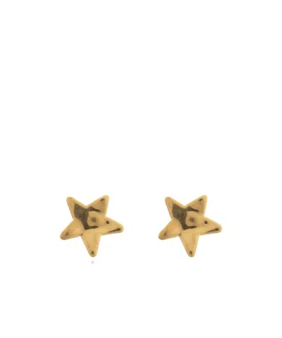Jil Sander Star-shaped Earrings In Gold