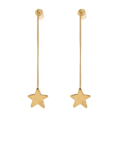Jil Sander Star-shaped Pendant Earrings In Gold