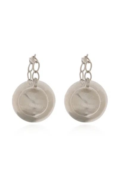 Jil Sander Sterling-silver Earrings In Yellow
