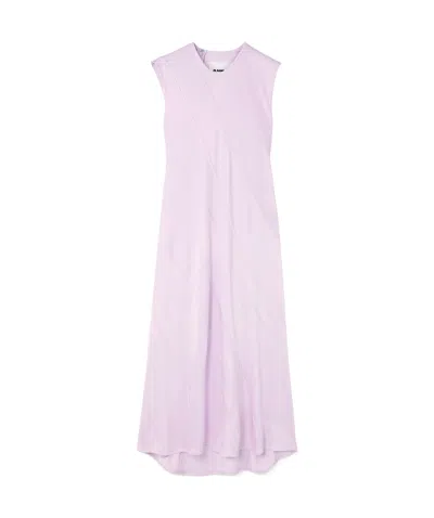 Jil Sander Stitched Sleeveless Dress In Purple