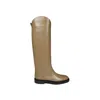 Jil Sander Stivali Al Ginocchio In Vera Pelle Cammello In Neutrals