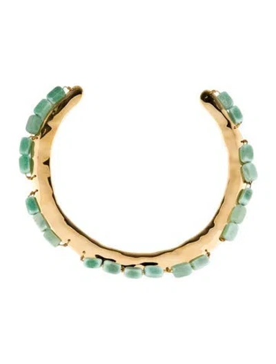 Pre-owned Jil Sander Stone 'rough Nature' Choker Necklace, 10" In Multi