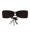 Jil Sander Strapless Bikini Top In Black