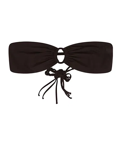Jil Sander Strapless Bikini Top In Brown