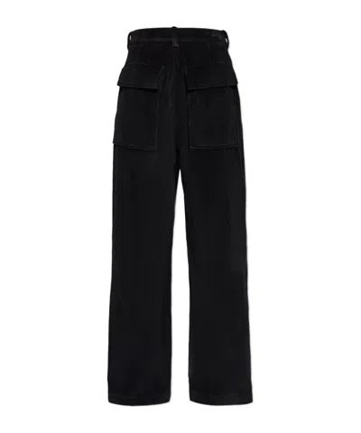 Jil Sander Straight Corduroy Casual Pants In Black