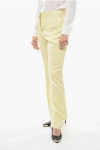 JIL SANDER STRAIGHT FIT VISCOSE SATIN PANTS WITH FLUSH POCKETS