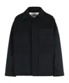 Jil Sander Light Blue Denim Jacket In Black