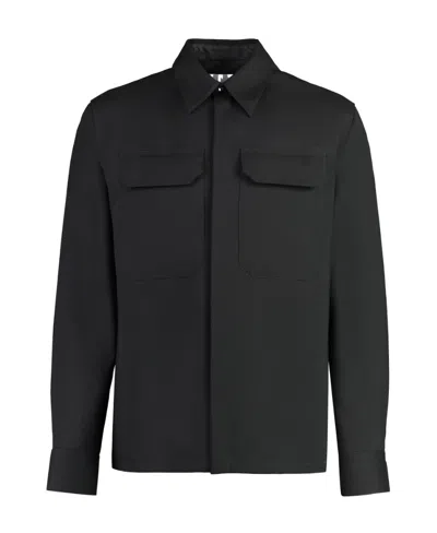 Jil Sander Men's Wool Shirt In Black