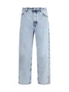 Jil Sander Antartic Blue Cotton 183 Aw 23 Treated Trousers In Blue