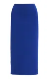 Jil Sander Straight Knit Midi Skirt In Blue