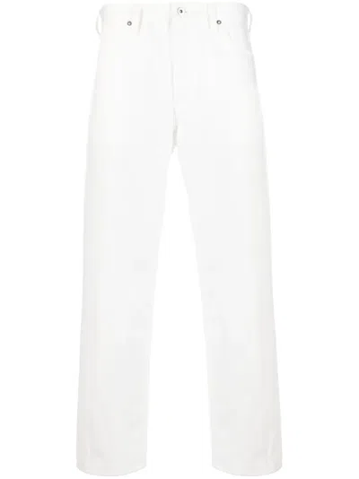 Jil Sander White Straight Jeans With Classic Five-pocket Design