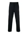 Jil Sander Straight-leg Cotton Trousers In Blue