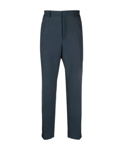 Jil Sander Straight-leg Cotton Trousers In Blue