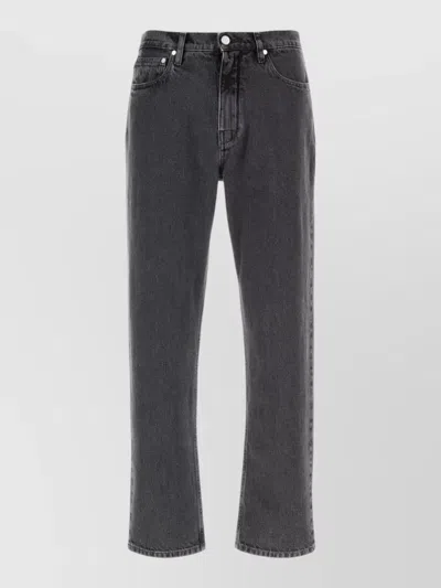 Jil Sander Straight Leg Denim Jeans Five Pocket In Black