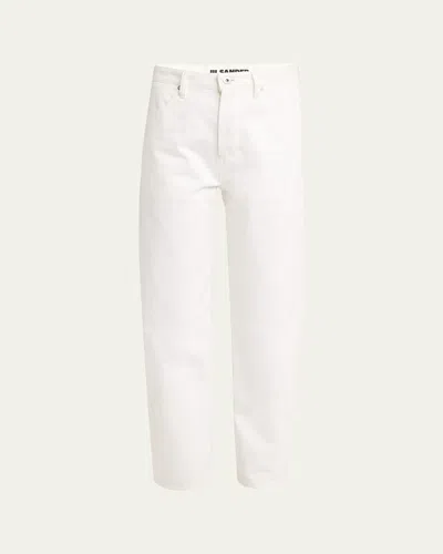 Jil Sander Straight Leg Denim Trousers In Porcelain