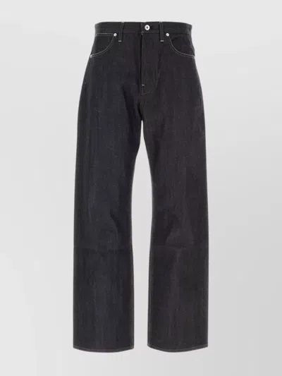 JIL SANDER STRAIGHT LEG DENIM TROUSERS WITH CONTRAST STITCHING