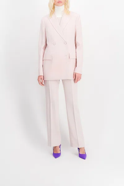 Jil Sander Straight Leg Fluid Silk And Viscose Pants In Pink