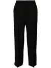 Jil Sander Straight Leg Plain Cropped Trousers In Black