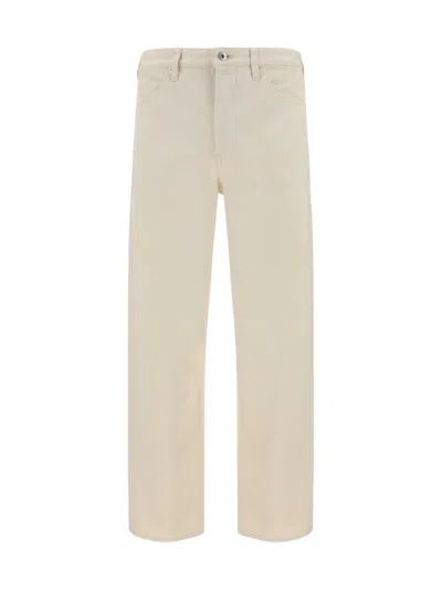 Jil Sander + Straight Leg Jeans In White