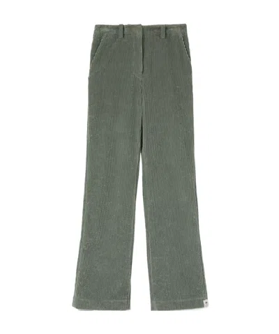 Jil Sander Straight-leg Organic-cotton Corduroy Trousers In Gray