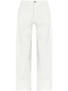 Jil Sander Porcelain Cotton Trousers In White
