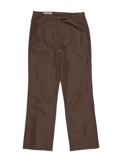 Pre-owned Jil Sander Straight Leg Pants In Brown