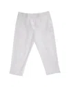 Jil Sander Straight Leg Pants In White Cotton In White