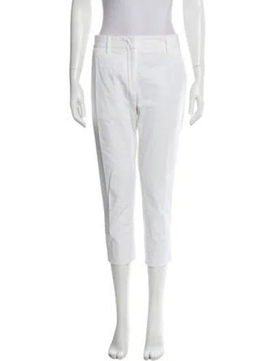 Pre-owned Jil Sander Straight Leg Pants In White