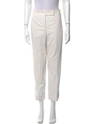 Pre-owned Jil Sander Straight Leg Pants In White