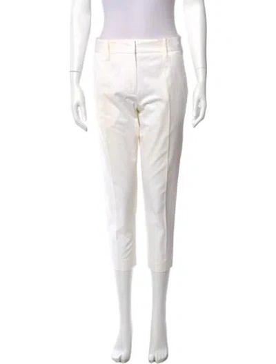 Pre-owned Jil Sander Straight Leg Pants In White
