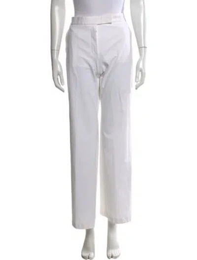 Pre-owned Jil Sander Straight Leg Pants In White
