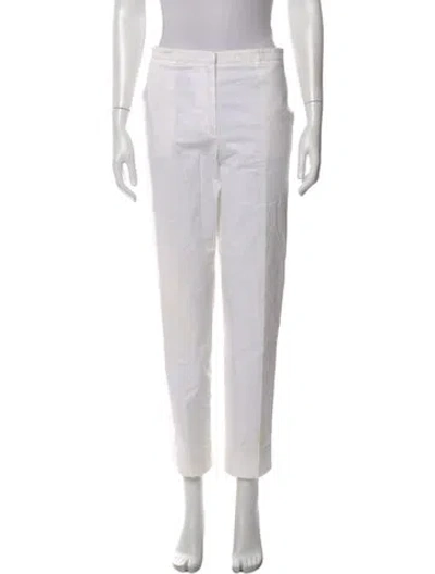 Pre-owned Jil Sander Straight Leg Pants In White